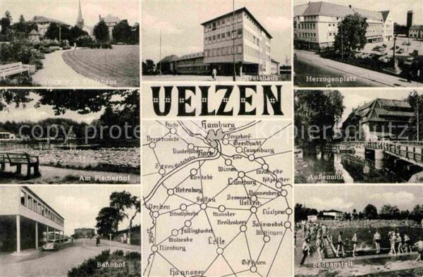 Uelzen Lueneburger Heide Teilansicht Kreishaus Herzogenplatz Am