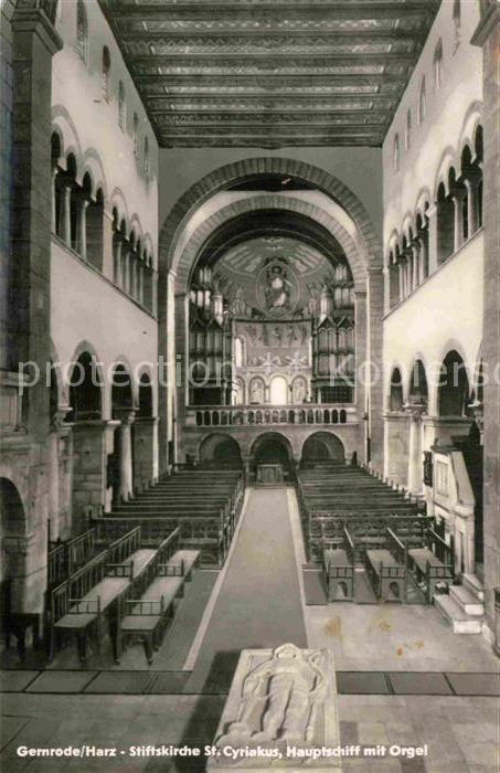 Gernrode Harz Stiftskirche St Cyriakus Hauptschiff mi