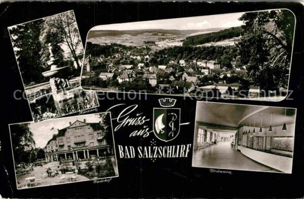 Bad Salzschlirf Kurpark Badehof Brunnen Panorama