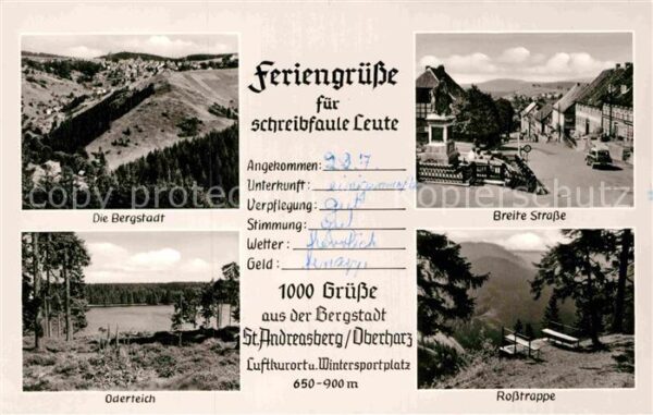 St Andreasberg Harz Bergstadt Oderteich Breite Strasse Ross