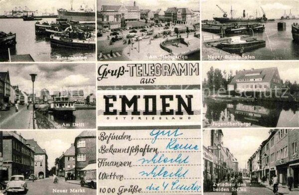 Emden Ostfriesland Binnenhafen Stadtgarten Neuer Binnenhaf