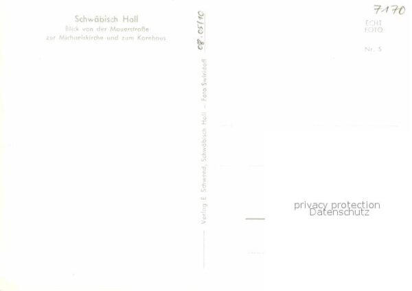Schwaebisch Hall Mauerstrasse Michaelskirche Kornhaus – Bild 2