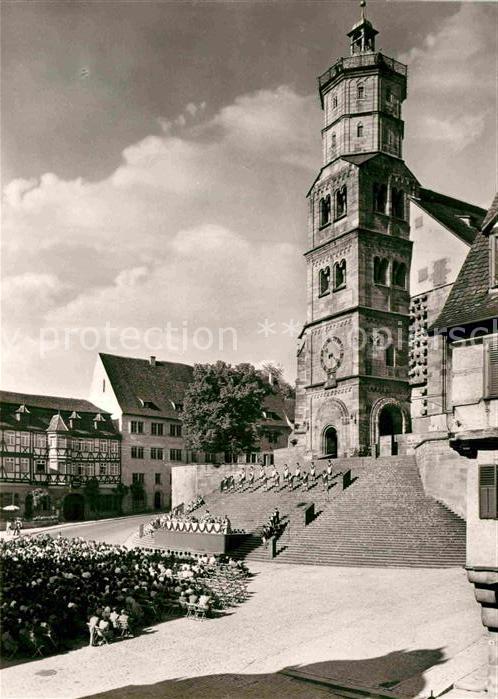 Schwaebisch Hall Freilichtspiele auf Freitreppe der Mich