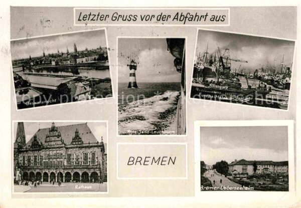 Bremen Gesamt Rote Sand Leuchtturm Europa Hafe