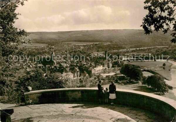 Hann. Muenden Panorama am Zusammenfluss von Fulda und