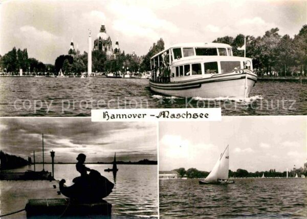 Hannover Maschsee Fahrgastschiff Skulptur