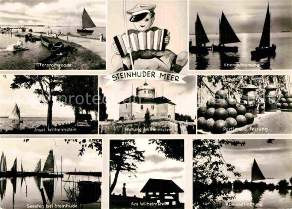 Steinhuder Meer Promenade Abendstimmung Insel und Festu