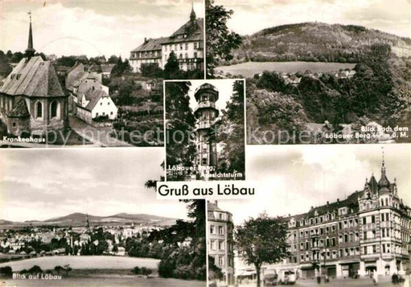 Loebau Sachsen Krankenhaus Löbauer Berg Panorama