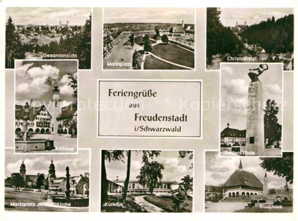 Freudenstadt Gesamtansicht Marktplatz Christophstal