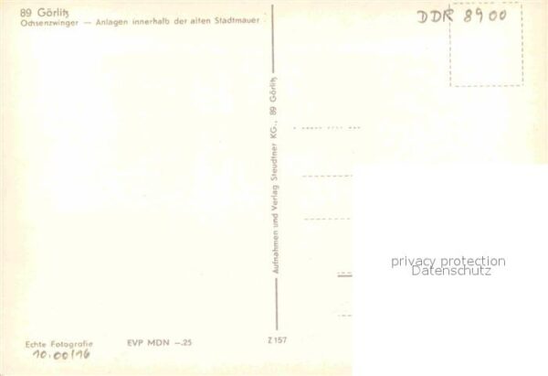 Goerlitz Sachsen Ochsenzwinger Anlagen innerhalb der Sta – Bild 2
