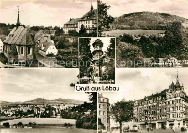 Loebau Sachsen Krankenhaus Aussichtsturm Löbauer Berg