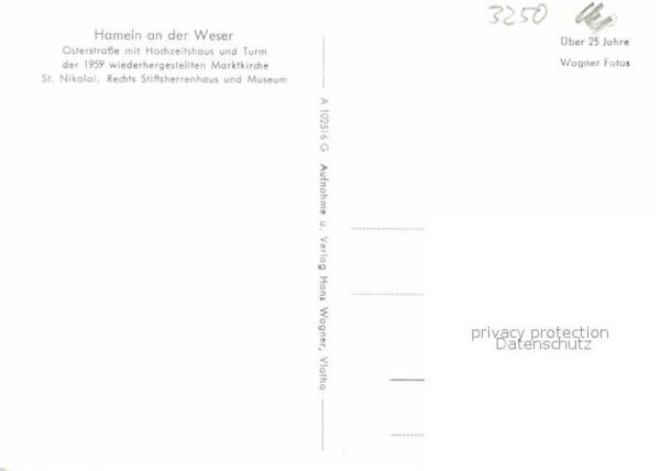 Hameln Weser Osterstrasse mit Hochzeitshaus und Turm – Bild 2