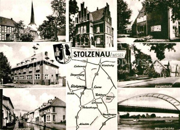Stolzenau Weser Kirche Postamt Langestrasse Volksschule