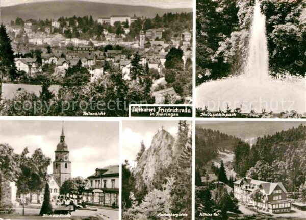 Friedrichroda Panorama Puschkinpark Kirche Aschenberg