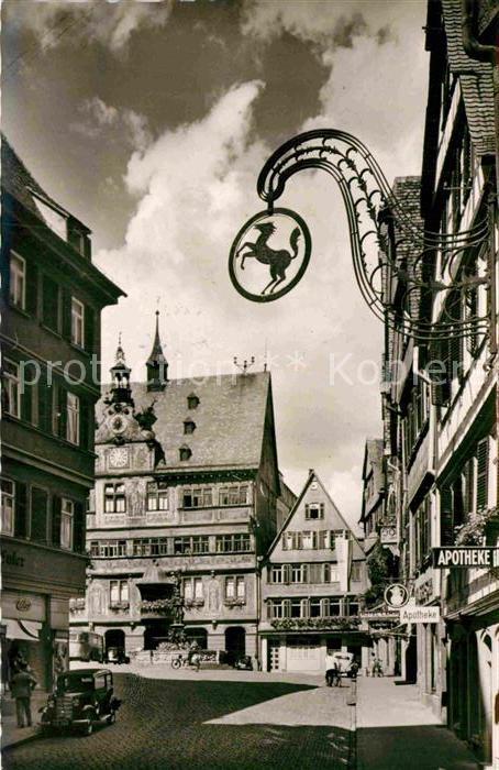 Tuebingen Marktplatz Rathaus Apotheke