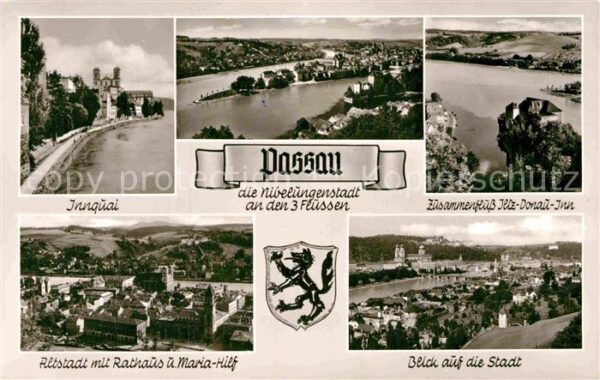 Passau Innquai Rathaus Maria-Hilf Ilz-Donau-In