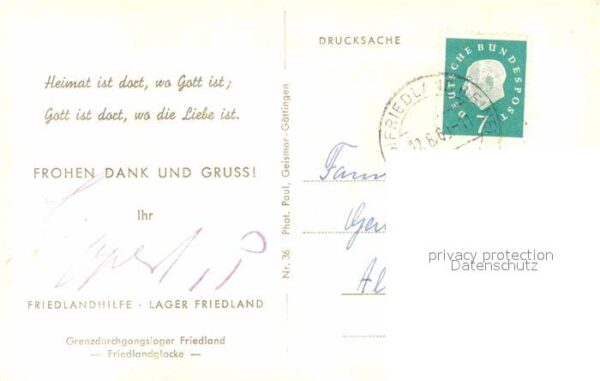 Friedland Goettingen Grenzdurchgangslager Friedlandglocke – Bild 2