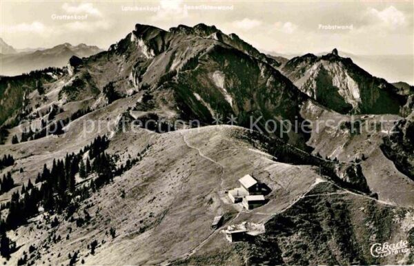 Brauneck-Gipfelhaus Benediktenwandgebiet Fliegeraufnahme