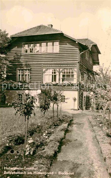 Hohenstein-Ernstthal Bethlehemstift am Hüttengrund Blockhaus