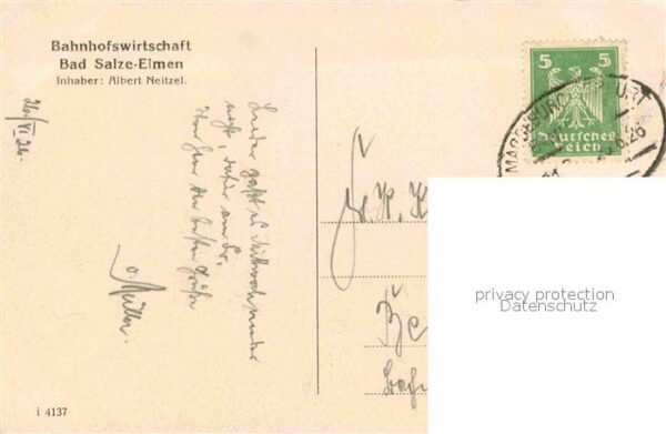Bad Salzelmen Lindenbad Bahnhofswirtschaft – Bild 2