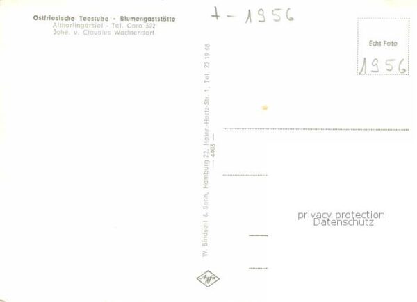 Altharlingersiel Ostfriesische Teestube Blumengaststätte – Bild 2