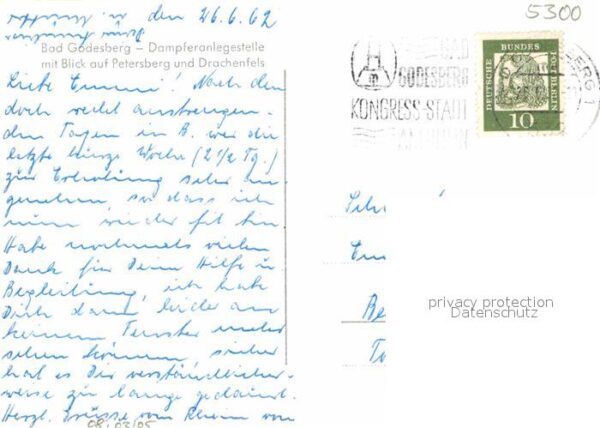 Bad Godesberg Dampferanlegestelle Petersberg Drachenf – Bild 2
