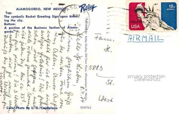 Alamogordo Rocket Greeting Sgn – Bild 2