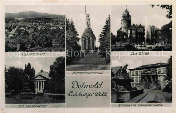 Detmold Schloss Landestheater Hermannsdenkmal R