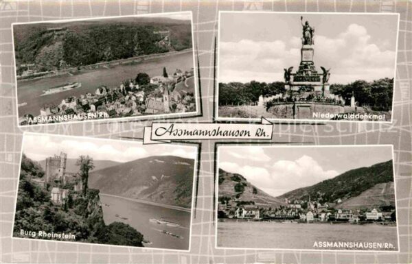 Assmannshausen Niederwalddenkmal Burg Rheinstein