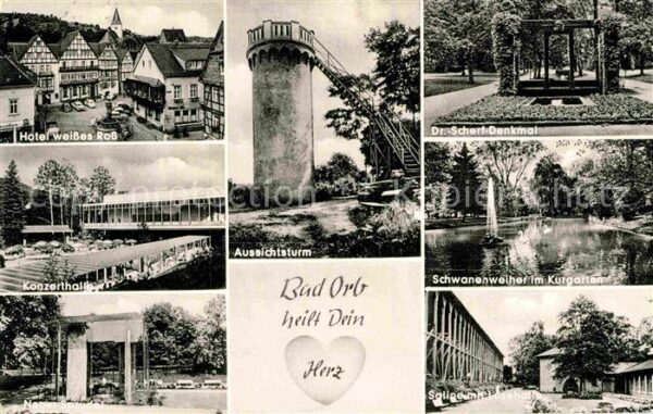 Bad Orb Hotel weisses Ross Dr.-Scherf-Denkmal S