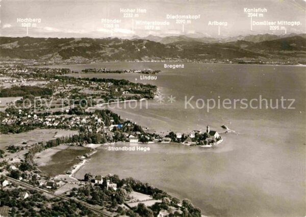 Wasserburg Bodensee Lindau Bregenzerwald Fliegeraufnahme