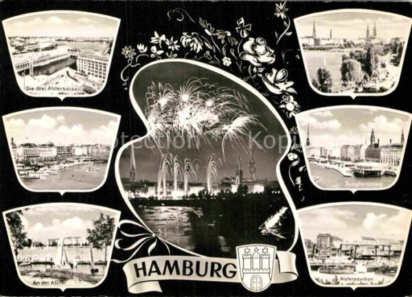 Hamburg Alster Jungfernstieg Alsterpavillon
