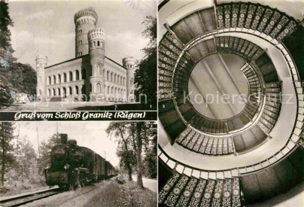 Binz Ruegen Schloss Granitz Bäderbahn Wendeltreppe