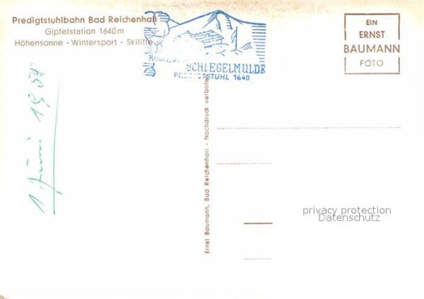 Bad Reichenhall Rasthaus Schlegelmulde Predigtstuhl Unt – Bild 2