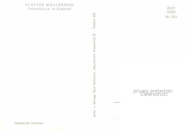 Maulbronn Kloster Maulbronn Fachwerkhäuser Kloste – Bild 2