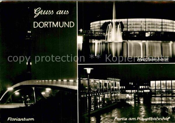Dortmund Florianturm Westfalenhalle Hauptbahnhof