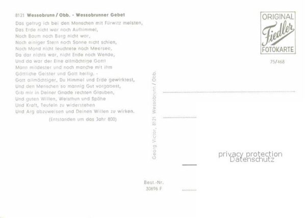 Wessobrunn Wessobrunner Gebet – Bild 2