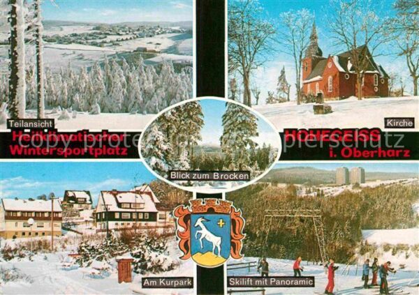 Hohegeiss Harz Teilansicht Kurpark Skilift Panoramic K
