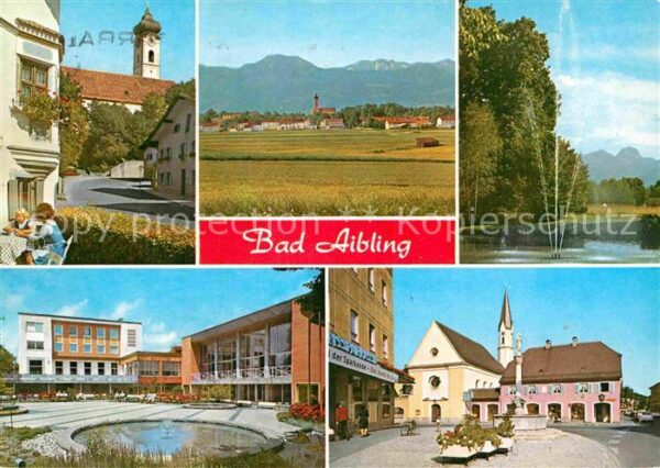 Bad Aibling Kirche Sparkasse Brunnen Fontäne