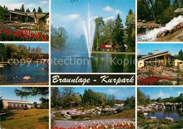 Braunlage Kurpark Teich Fontäne Kurhaus Bodewasse