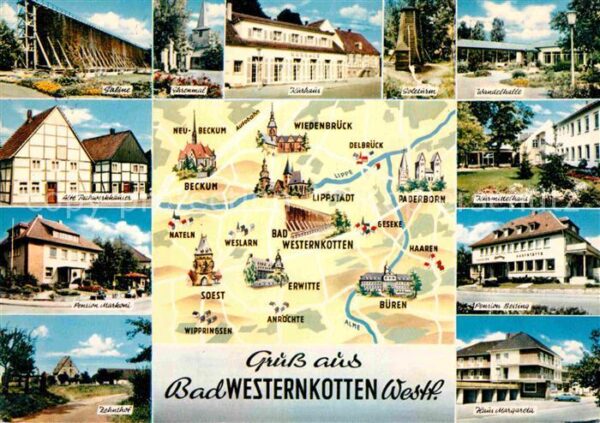 Bad Westernkotten Saline Fachwerkhäuser Wandelhalle Kurha