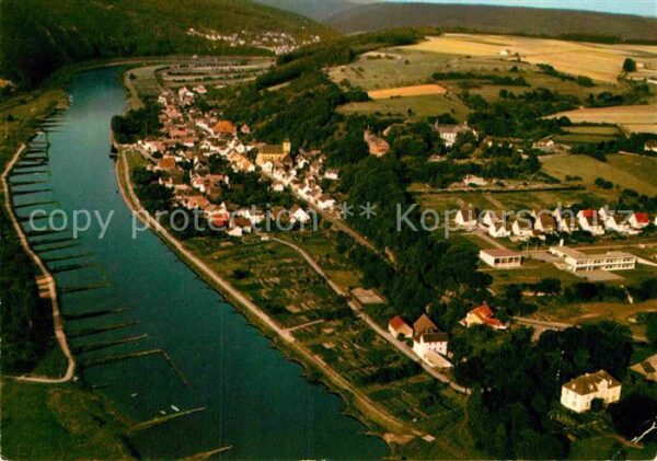 Herstelle Weser Fliegeraufnahme