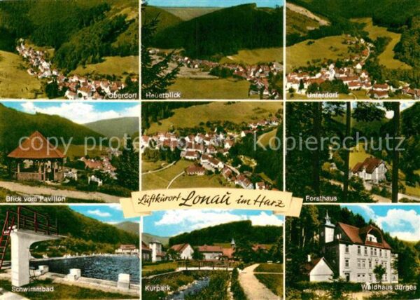Lonau Fliegeraufnahme Ober- Unterdorf Pavillo