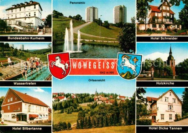 Hohegeiss Harz Holzkirche Bundesbahn Kurheim Wassertre