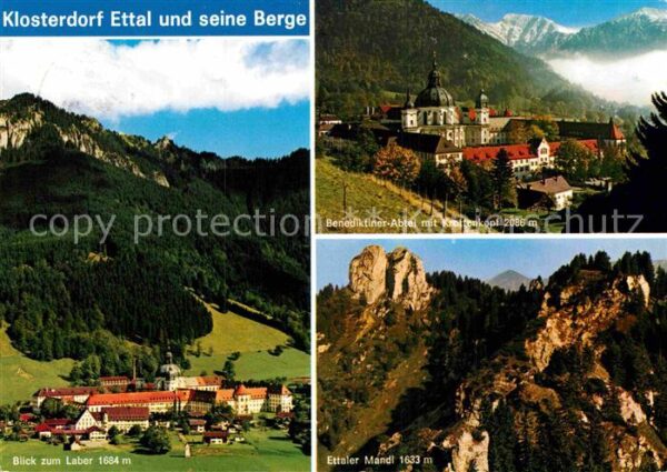 Ettal Blick zum Laber Mandl Benediktiner Abte