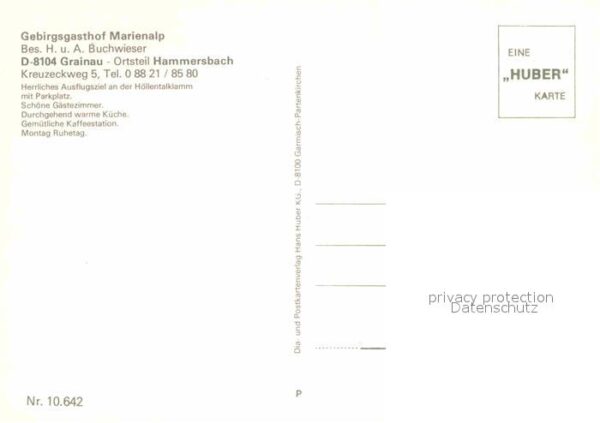 Hammersbach Grainau Gasthaus Marienalp – Bild 2