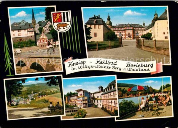 Berleburg Bad Brücke Panorama Terrasse Schloss