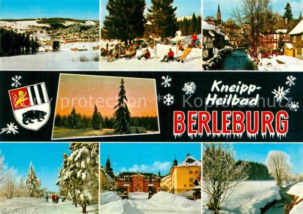 Berleburg Bad Schloss Teilansicht Skipiste