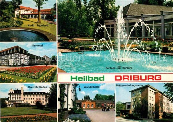 Bad Driburg Föntäne im Kurpark Eggeland Kurhotel Wa