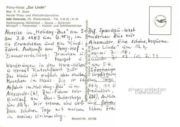 Riefensbeek-Kamschlacken Pony Hotel Zur Linde – Bild 2